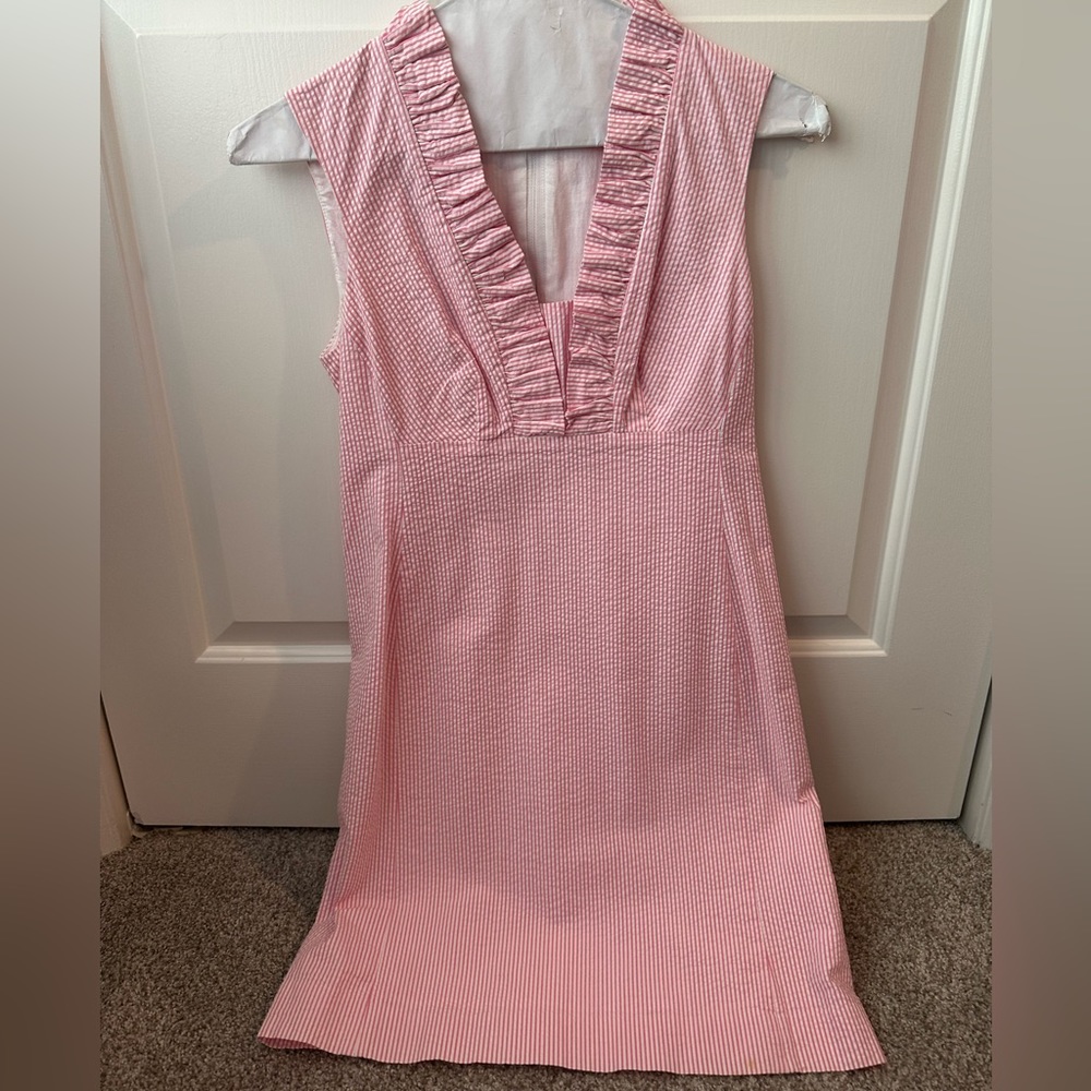 Women’s Pink Seersucker Lily Pulitzer Dress
